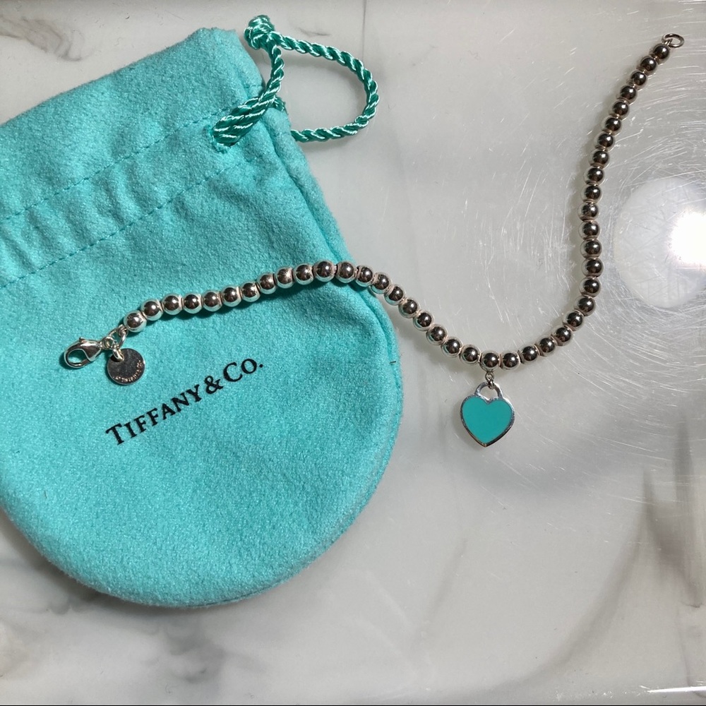 Tiffany & Co. Blue Return to Heart Silver Bracelet